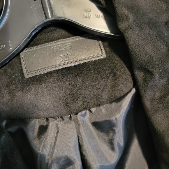 NEW SL8 Black Faux Suede Moto Jacket size XS - Picture 3 of 5